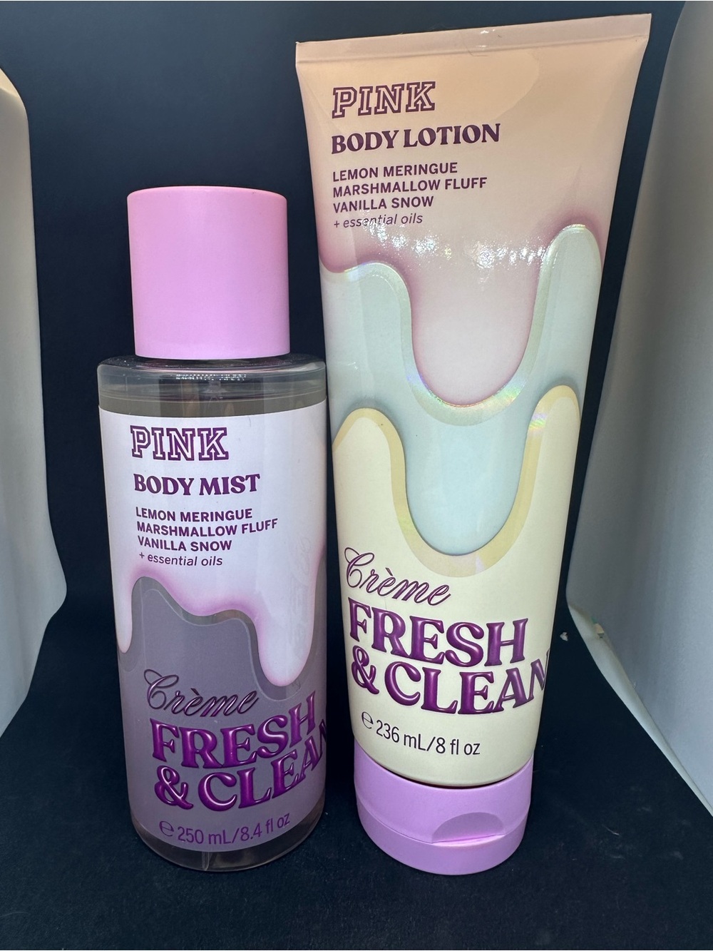 🆕 PINK Victoria's Secret Crème Fresh & Clean Body Lotion & mist ✨unused sealed✨